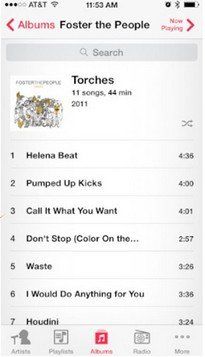 delete iphone music