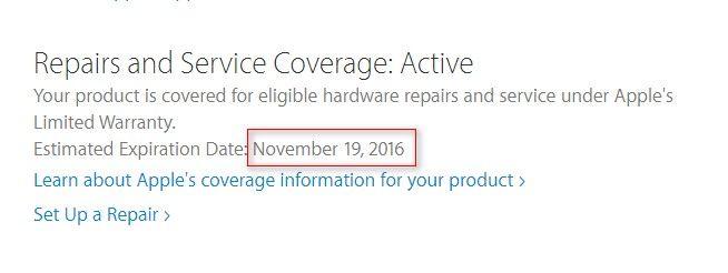 check warranty