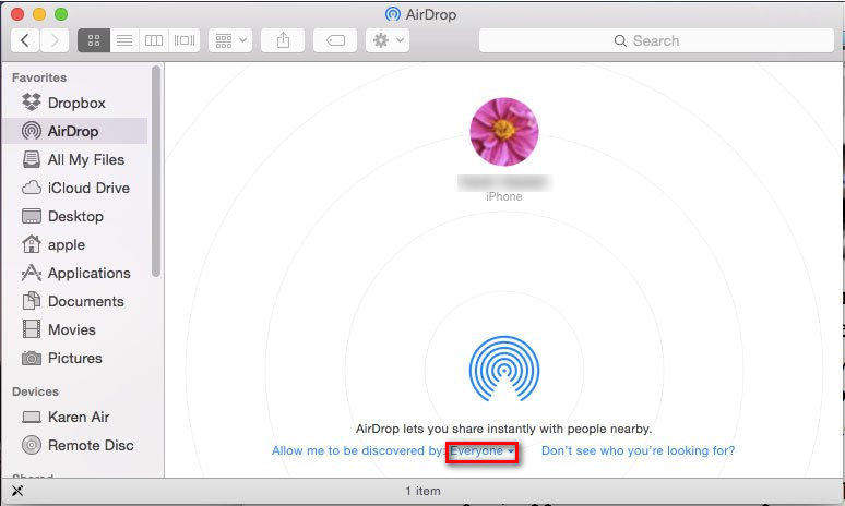 airdrop to mac