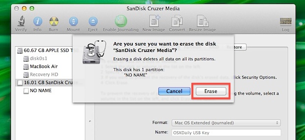 format hard drive in mac