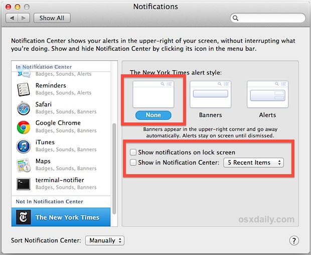 how to turn off notifications on mac imessage