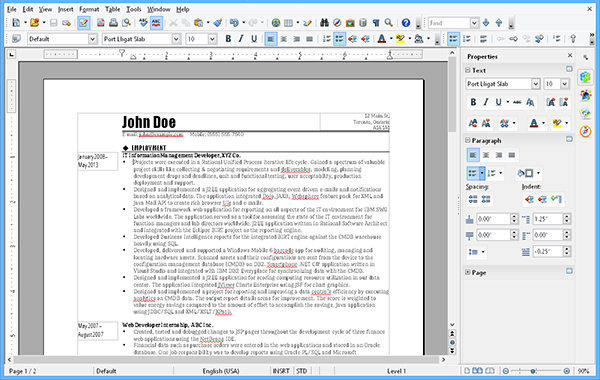 word files in openoffice