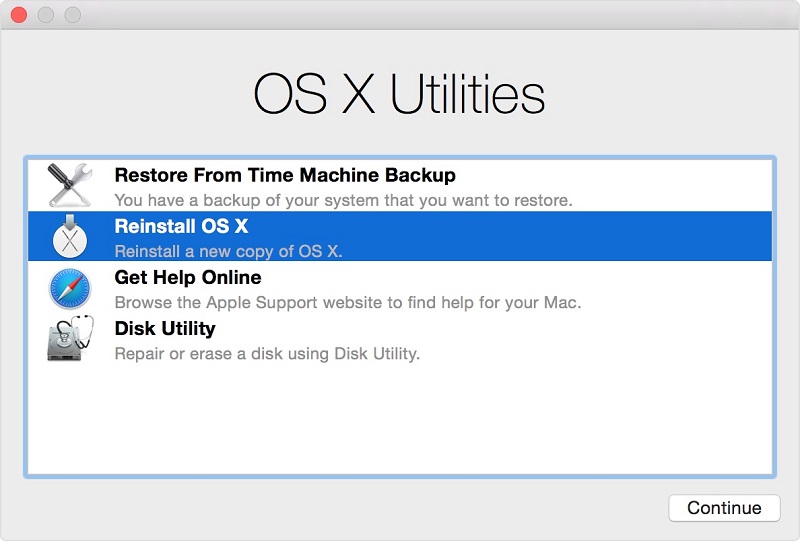 clean install mac os x catalina