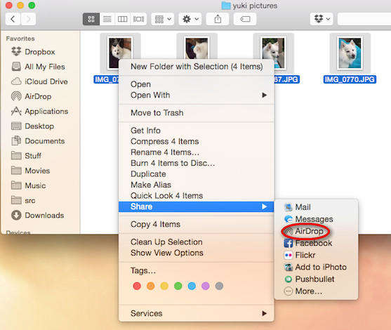 send file via airdrop from mac to iphone