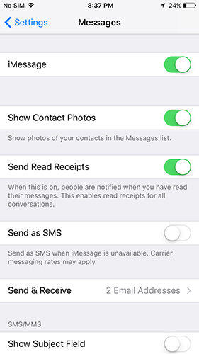 sync text messages iphone to mac