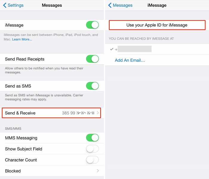 use your apple id for imessage