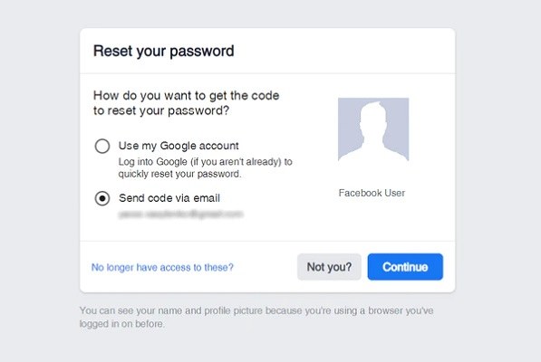 how to fix facebook password reset not working