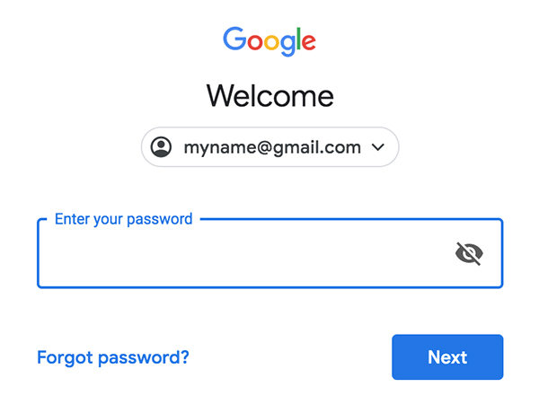 google forgot my email address