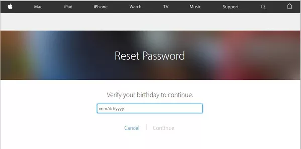 iCloudパスワードを忘れた