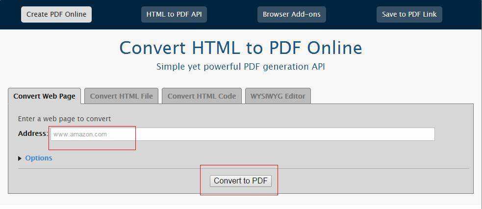 free convert html to pdf online