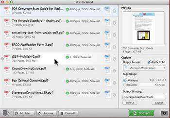 how to change document from pdf to word on mac