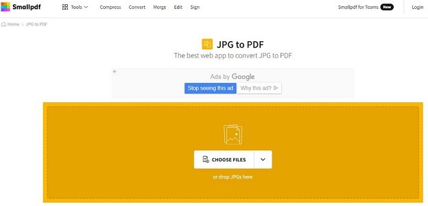 convert jpg to pdf