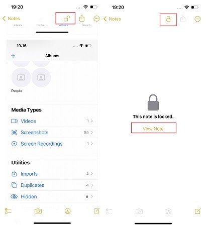 how to put a password on hidden photos iphone - use notes app