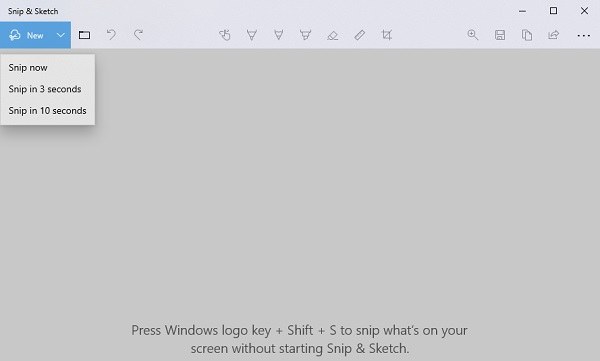 print screen on windows snip & sketch