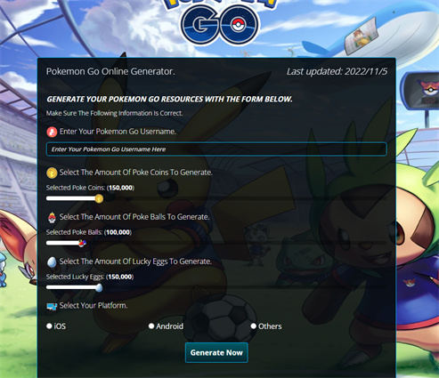 Pokemon Go Pokecoins Generator No Verification
