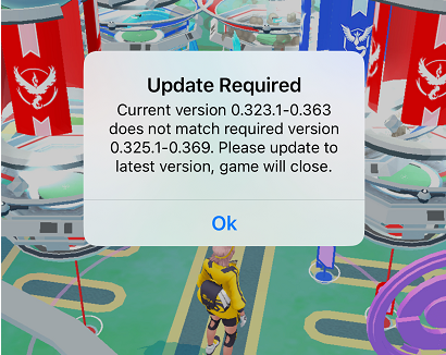 Pokémon GO Update 0.325.1