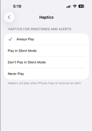 Enable Vibration and Haptics