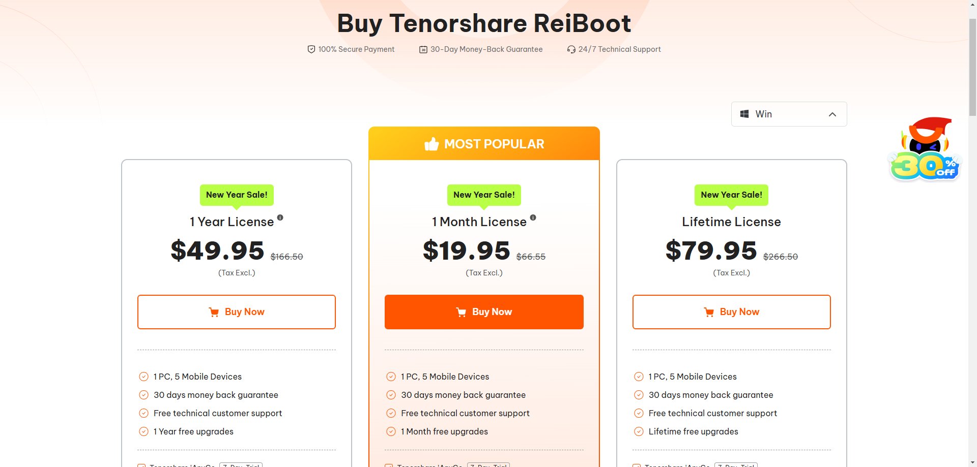 ReiBoot buy now page