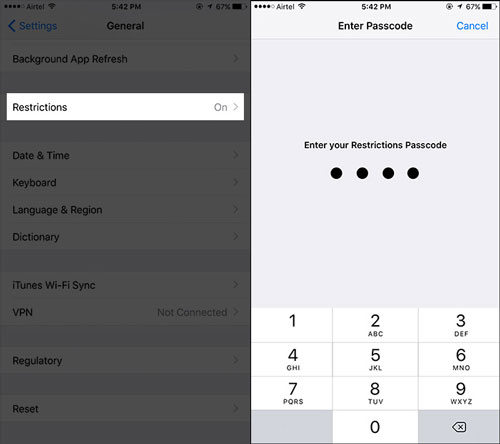 verzion help in resetting iphone passcode and restoring data