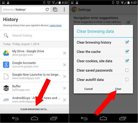 how to delete history on google chrome no settings button