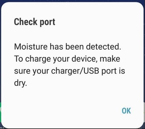 moisture detected error