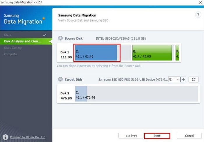 Samsung data migration deals stuck at 99