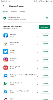 update all apps