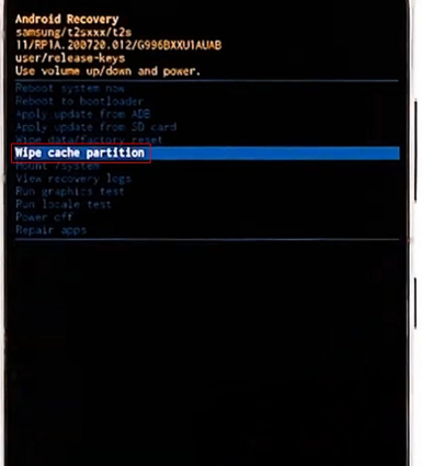 wipe cache partition to fix samsung fingerprint sensor not working