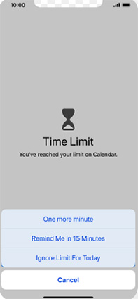 screen time one more minute ios 13