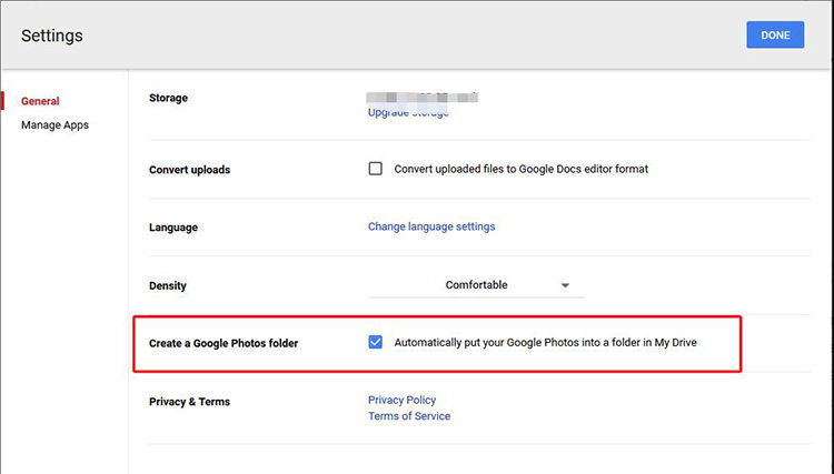 Google Photos Folder