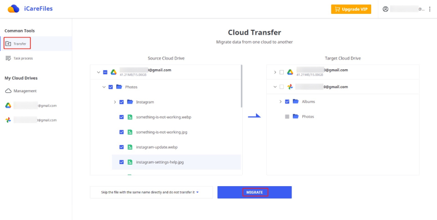 transfer photos from google drive to google photos