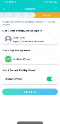 disabilita trova il mio iphone