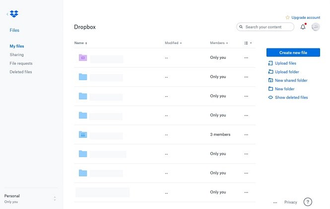 alternativa ao migrar parar ios - dropbox