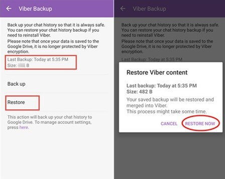 Viber save chat history