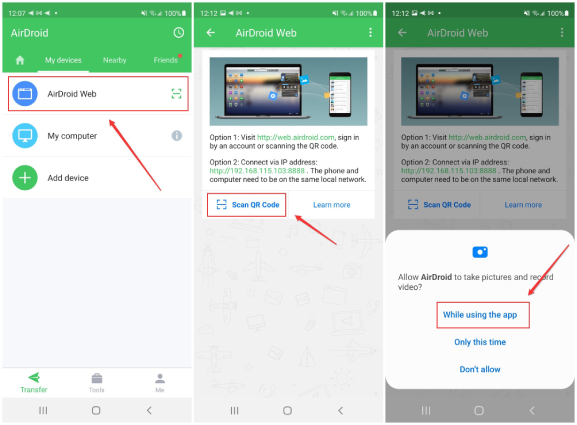 transfer photos from android to mac with airdroid -1
