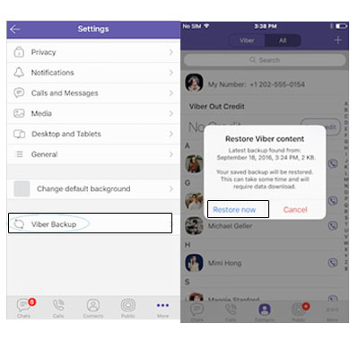 viber login to old account