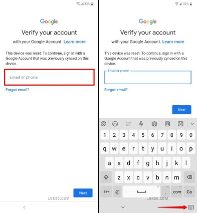 android bypass google account via google keyboard - 1