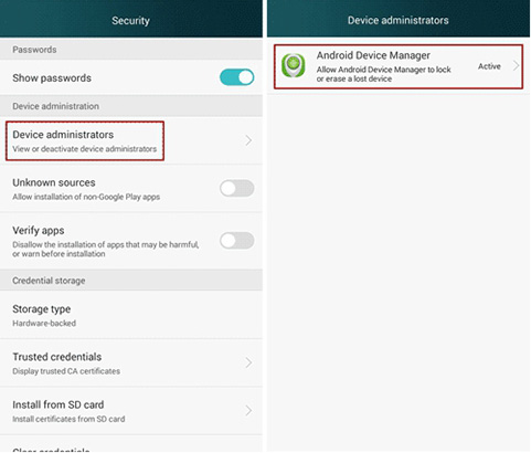  apri le impostazioni dell'amministratore del dispositivo Redmi per abilitare la gestione del dispositivo Android 
