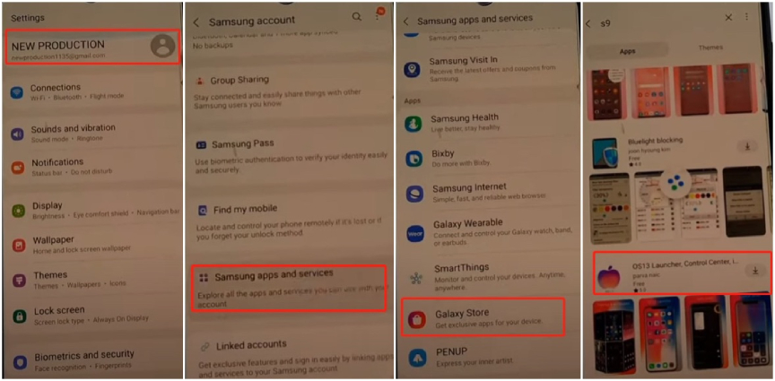 samsung m03 frp bypass without pc - download OS13 Launcher