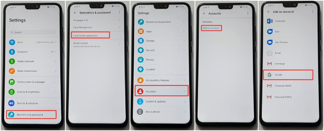 how to remove previously synced google account from android huawei - 8