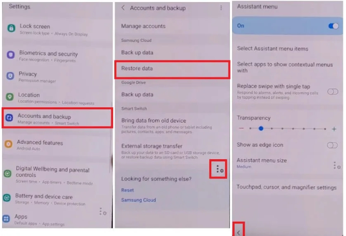 samsung a02 frp bypass sin PC: restaurar aplicaciones instaladas a frp: eliminar todos los elementos excepto la configuración del menú