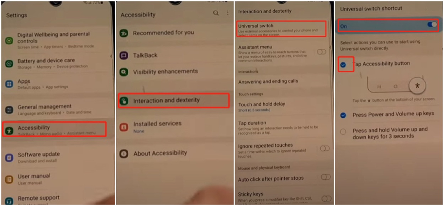 samsung m03 frp bypass without pc - open accessibility on samsung m30s