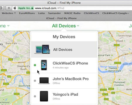 itunes find my phone