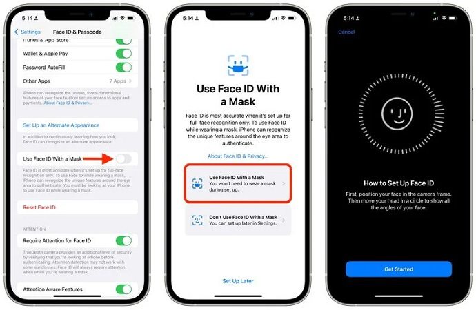 how to add a second face id on iphone xr