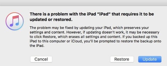  itunes recovery mode ipad update