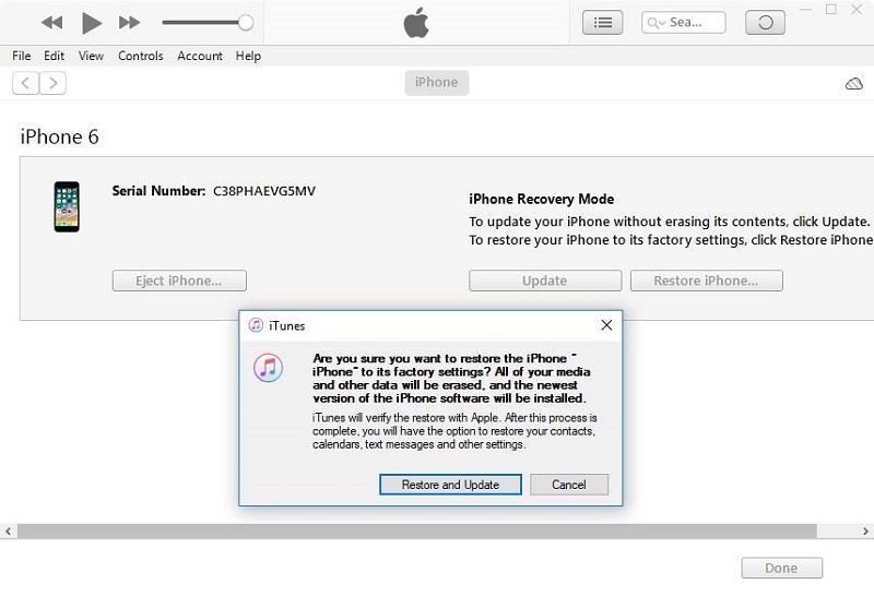 itunes restore iphone