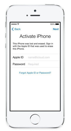 this iphone was lost and erased