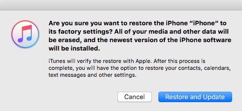 restore and update iphone