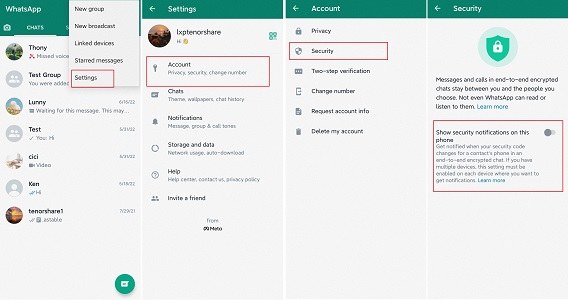 Android WhatsApp codigo de seguridad