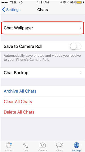 How to adjust the brightness of chat wallpaper in WhatsApp